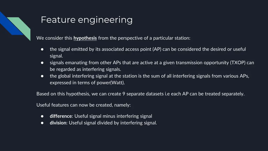 feature engineering