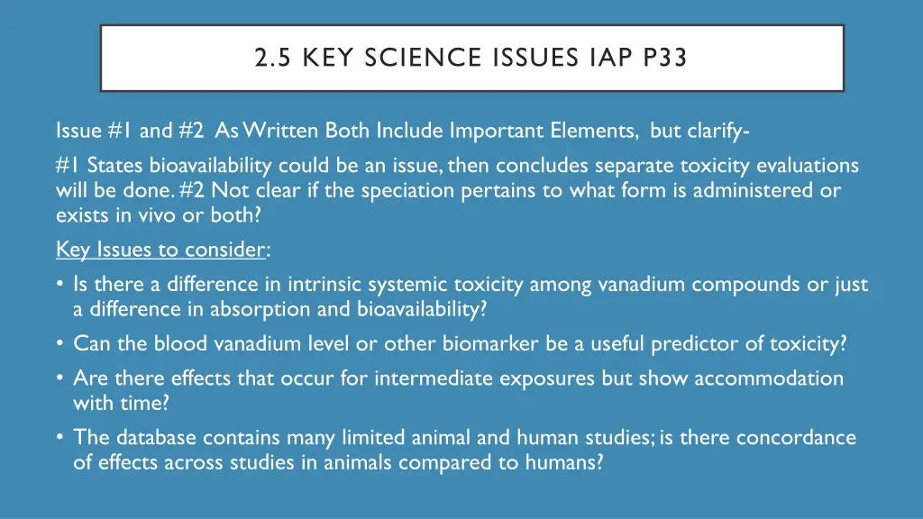 2 5 key science issues iap p33