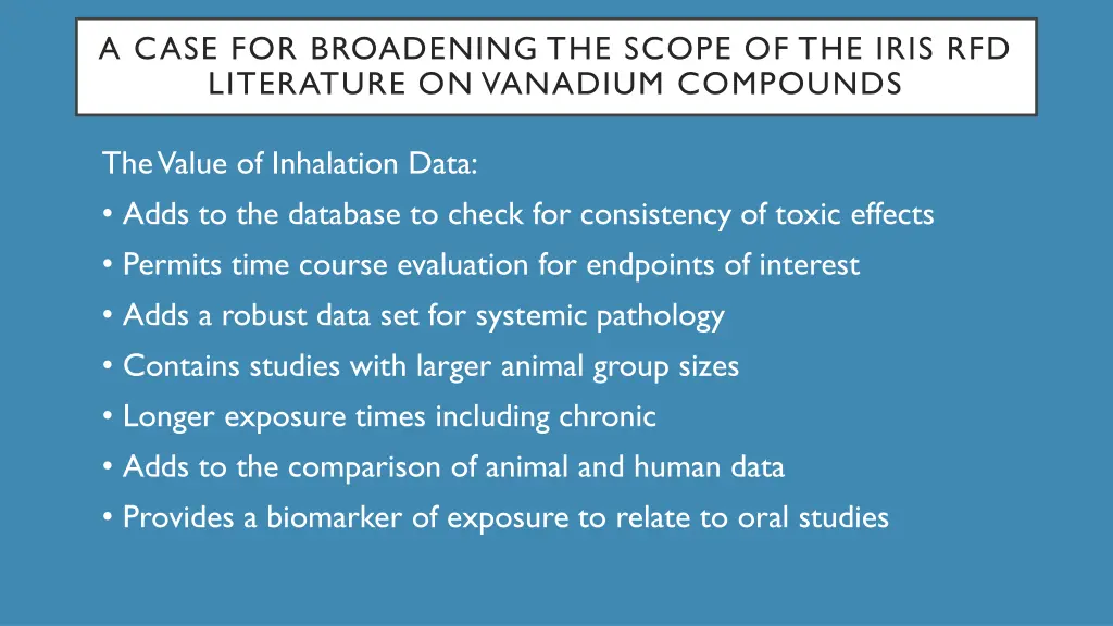 a case for broadening the scope of the iris