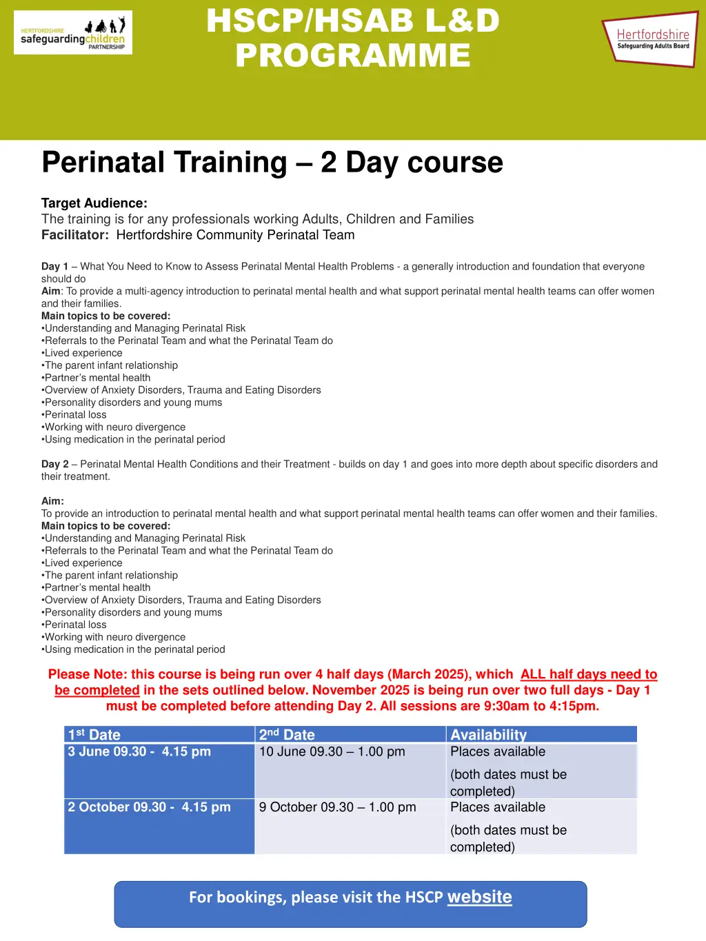 hscp hsab l d programme 17