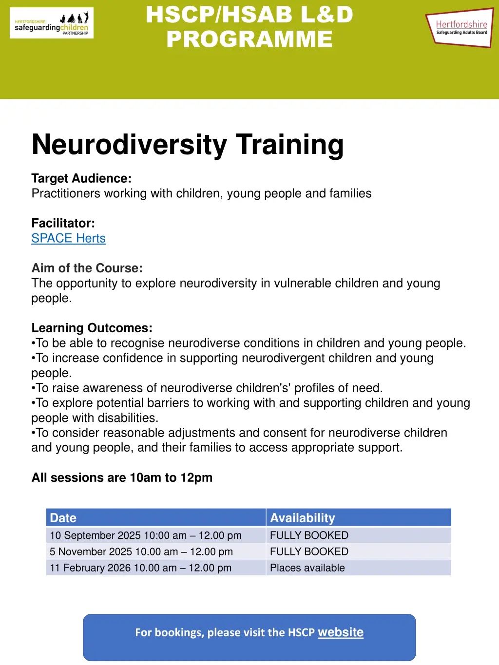 hscp hsab l d programme 19