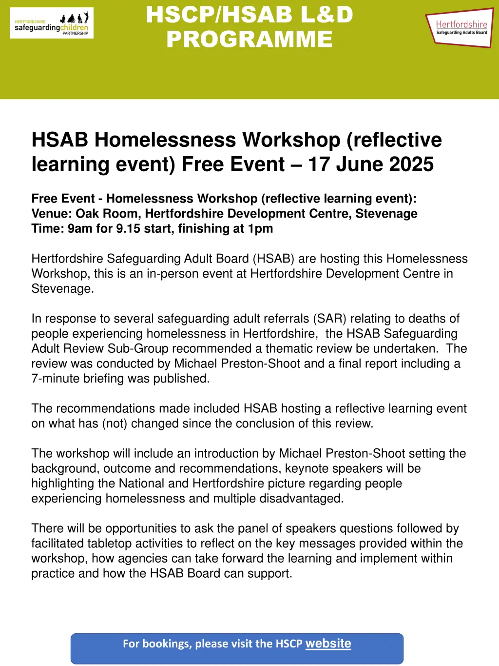 hscp hsab l d programme 27