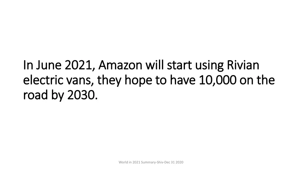 in june 2021 amazon will start using rivian