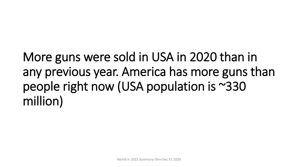 more guns were sold in usa in 2020 than in more