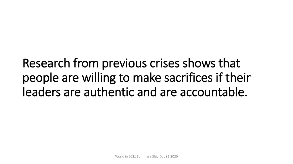 research from previous crises shows that research