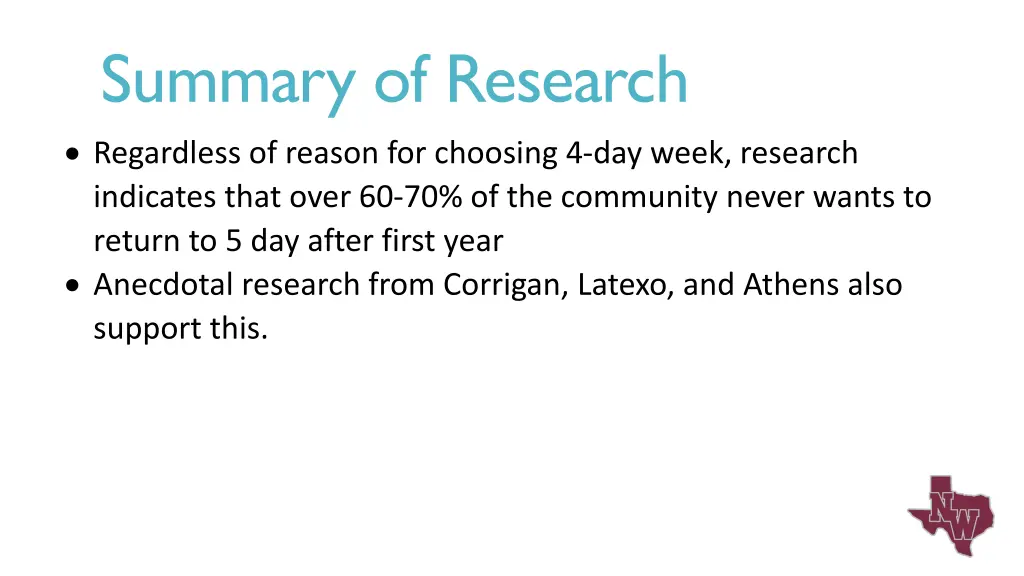 summary of research regardless of reason
