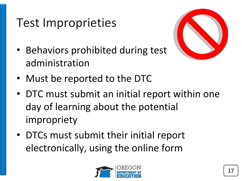 test improprieties