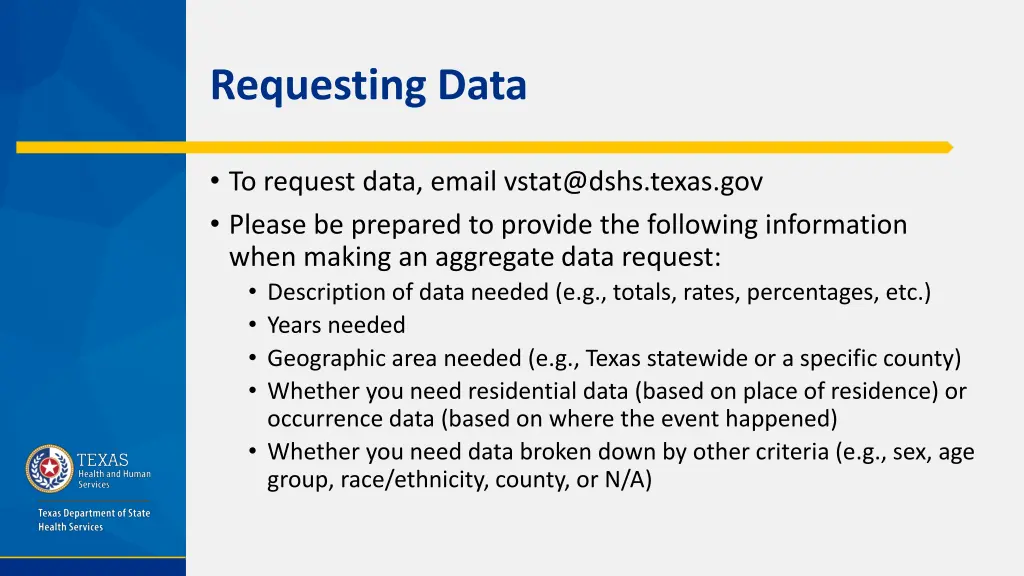 requesting data 1