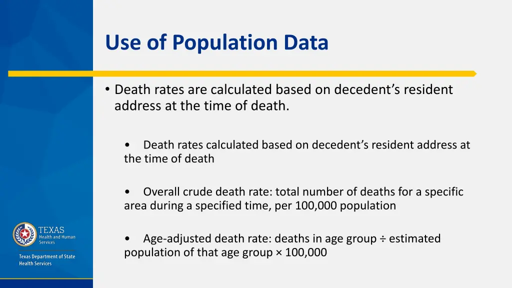 use of population data 1