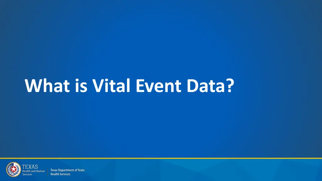what is vital event data