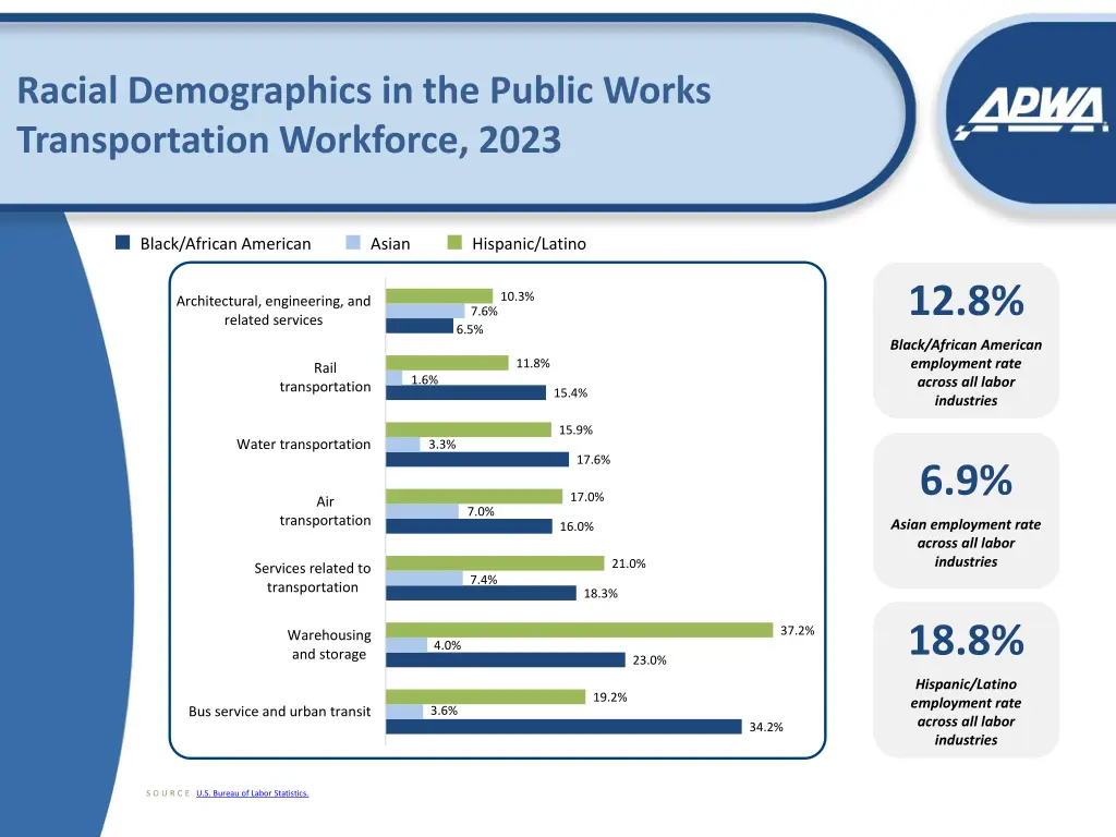 racial demographics in the public works