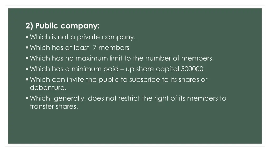 2 public company which is not a private company