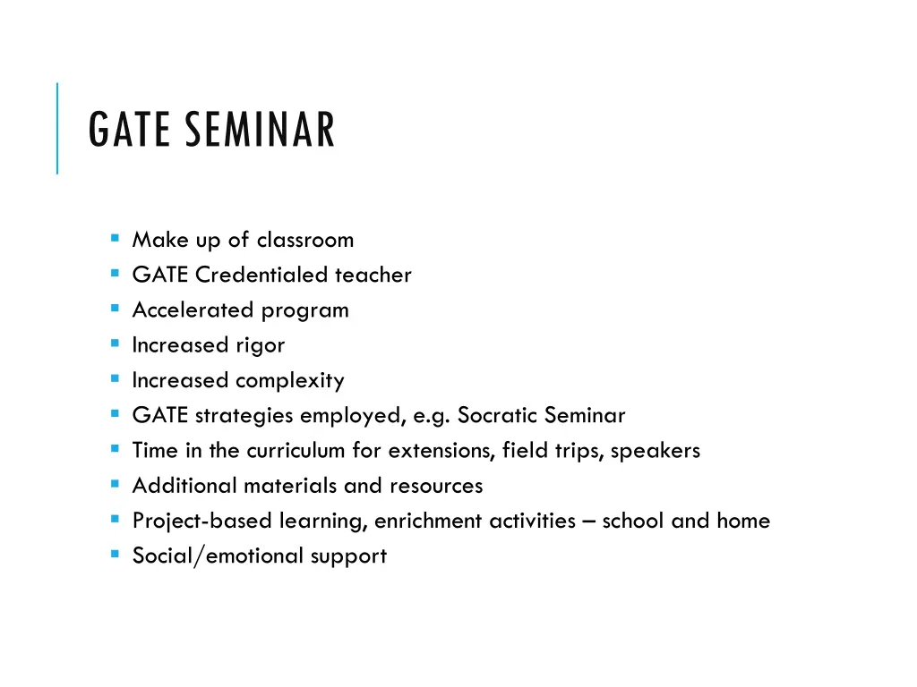 gate seminar
