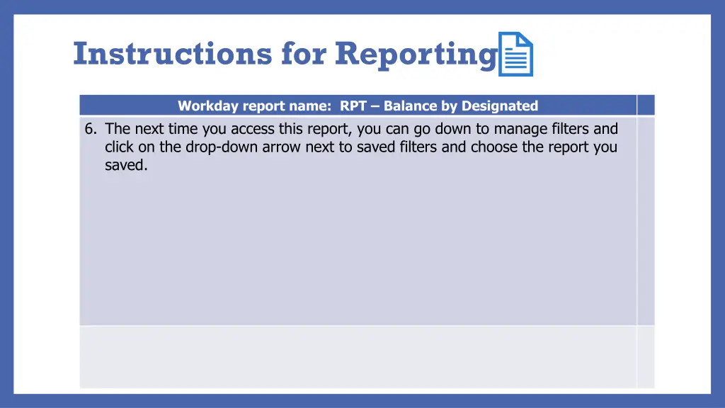 instructions for reporting 1