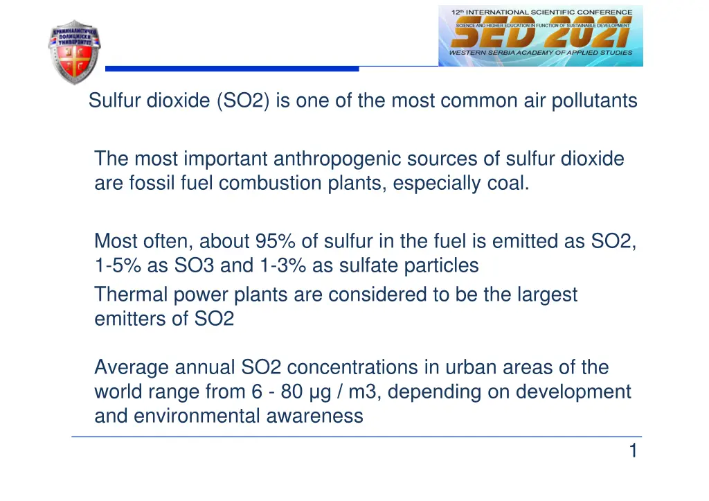 sulfur dioxide so2 is one of the most common