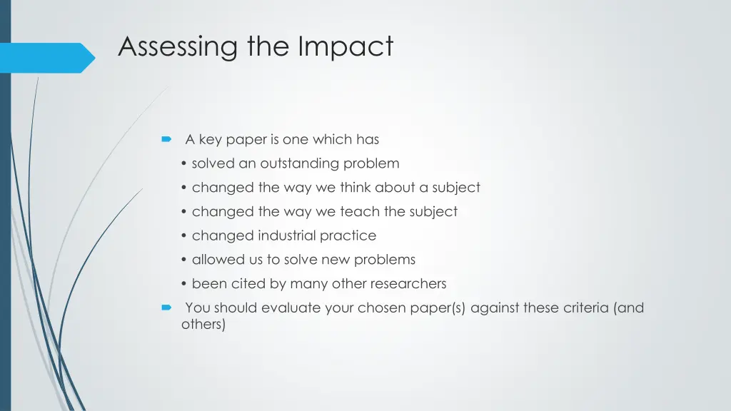 assessing the impact