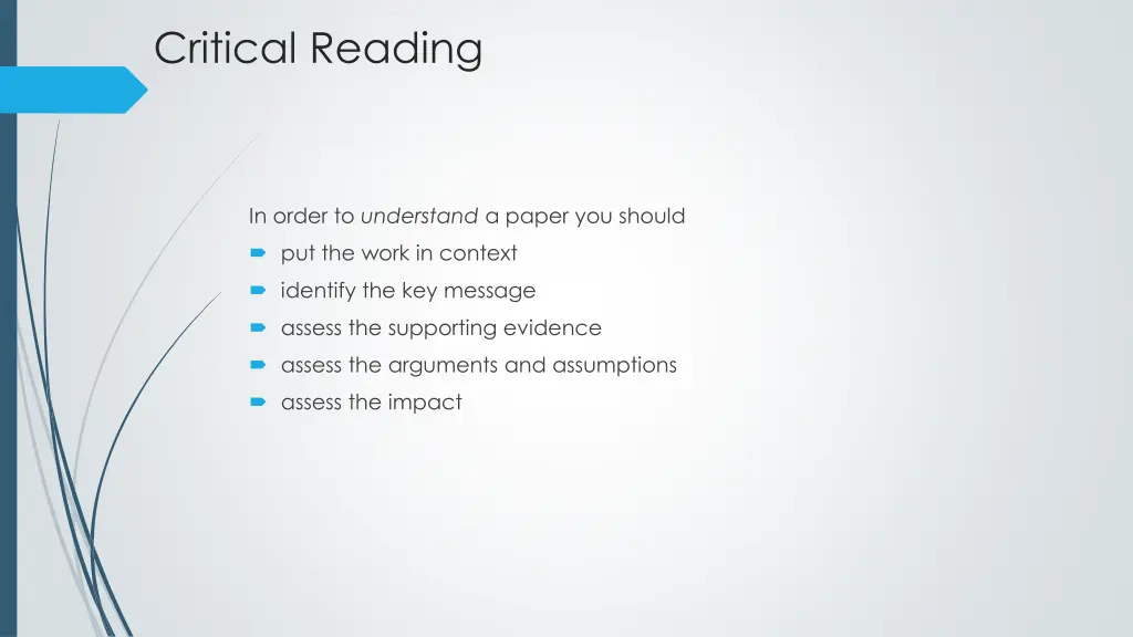 critical reading
