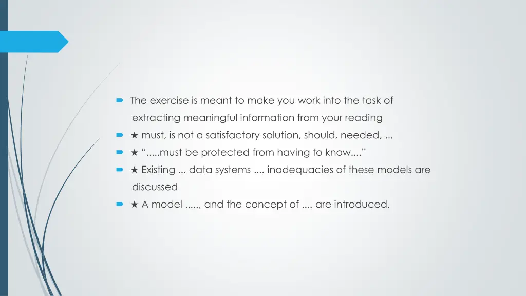 the exercise is meant to make you work into