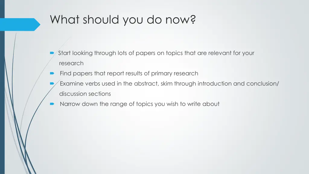 what should you do now