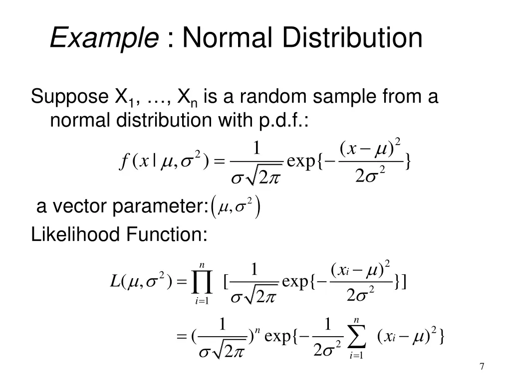 example normal distribution