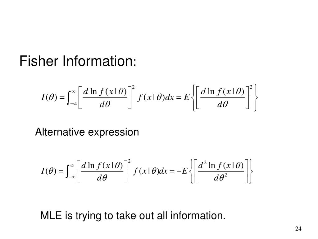 fisher information