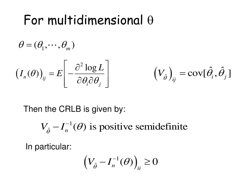 for multidimensional