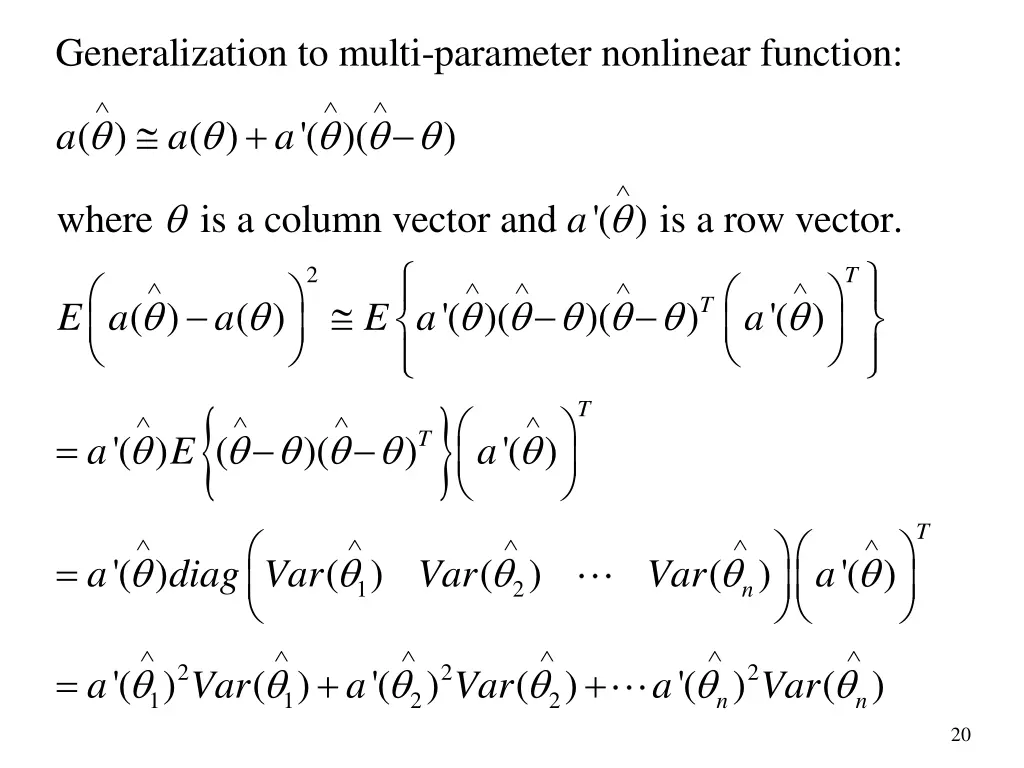 generalization to multi parameter nonlinear