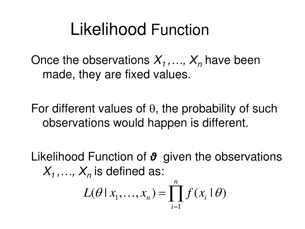 likelihood function