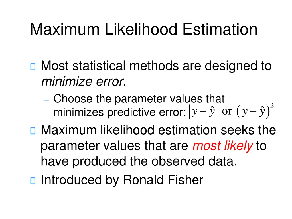 maximum likelihood estimation 1