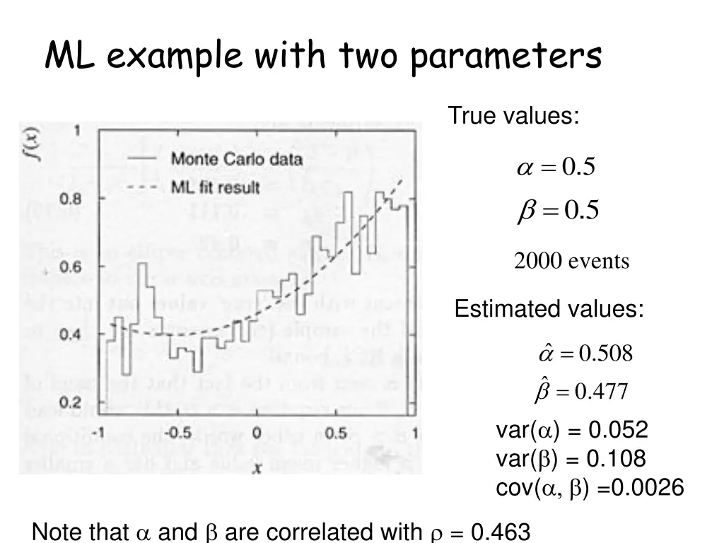ml example with two parameters