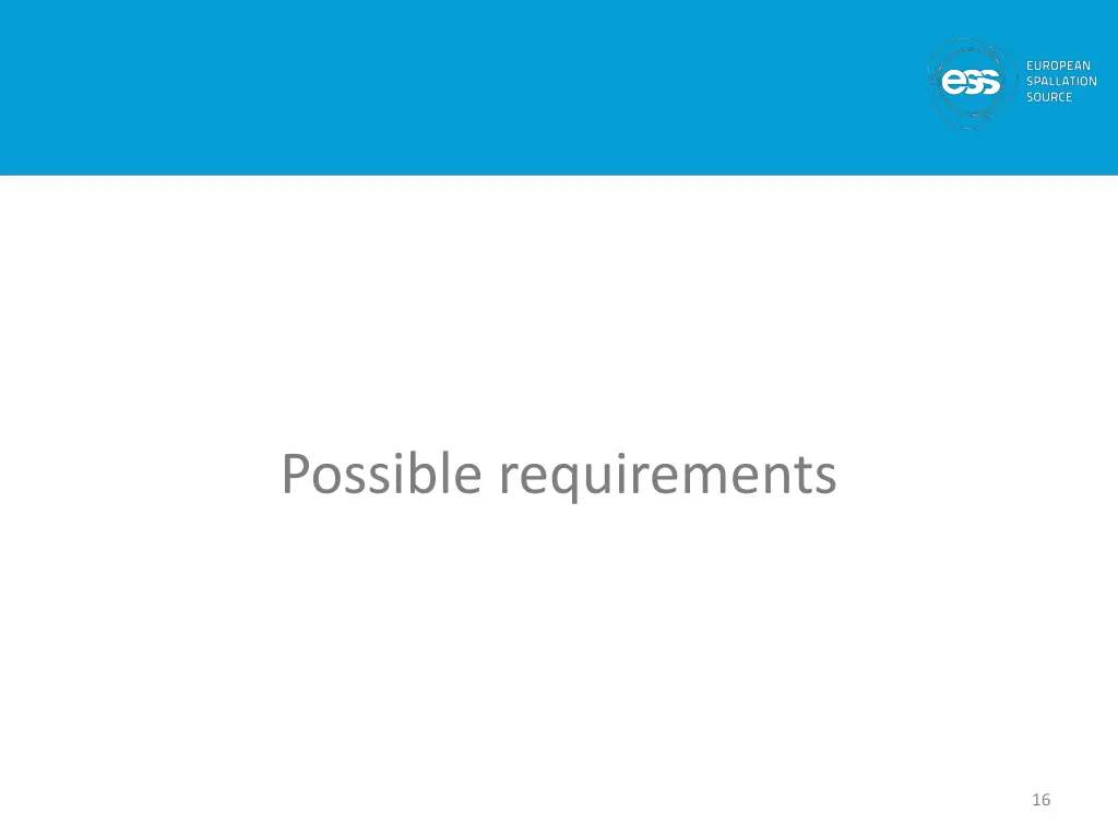 possible requirements
