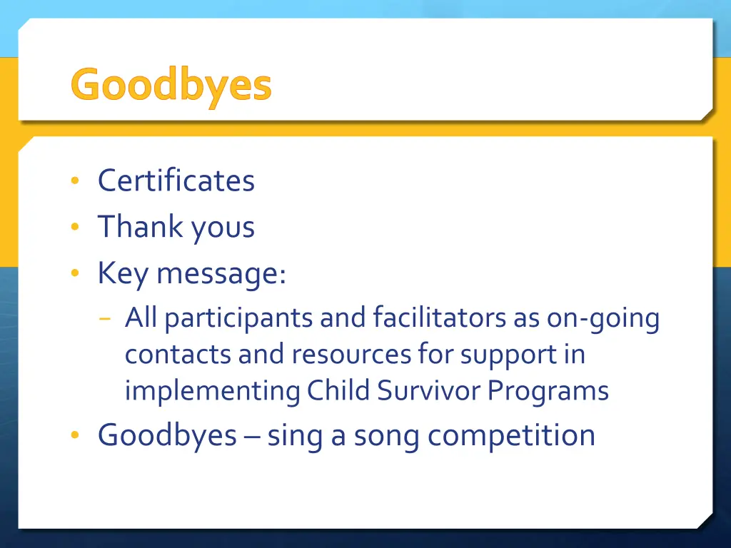 goodbyes 1