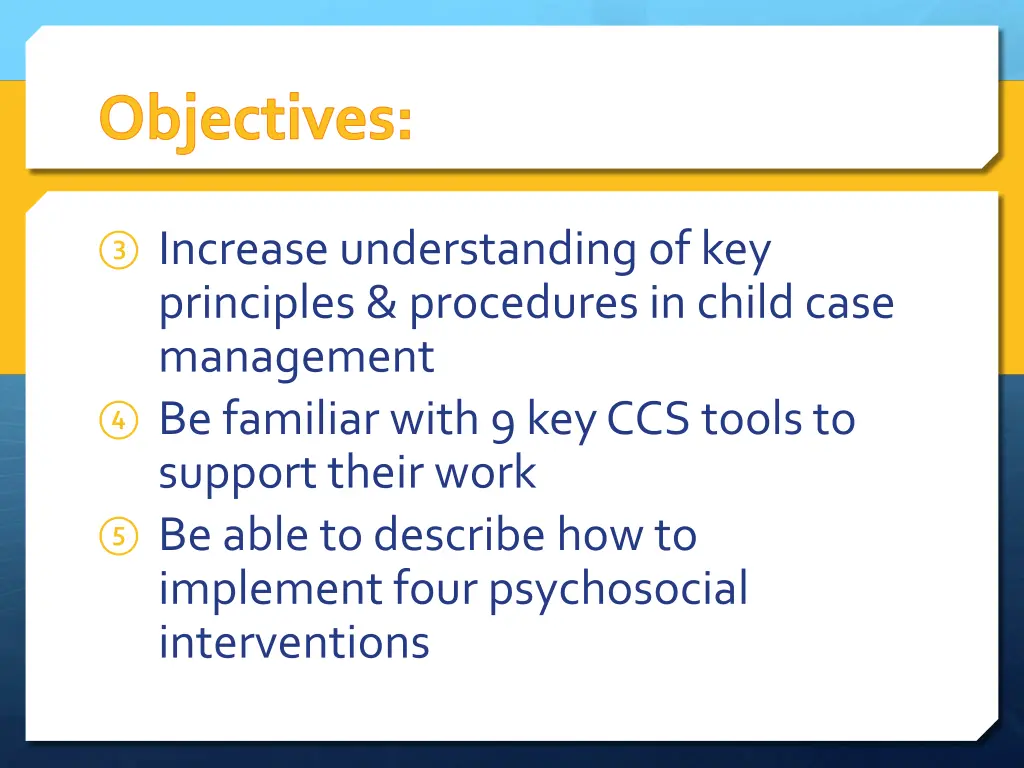 objectives 1