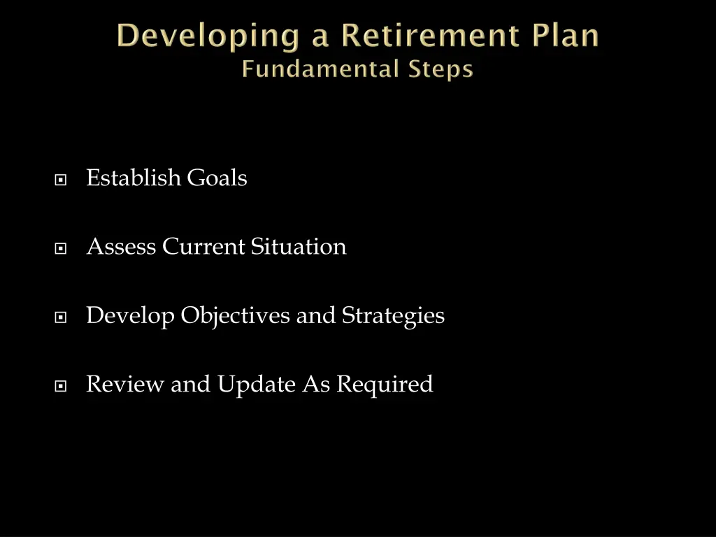 establish goals