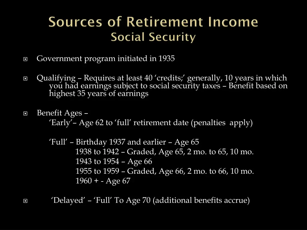 government program initiated in 1935