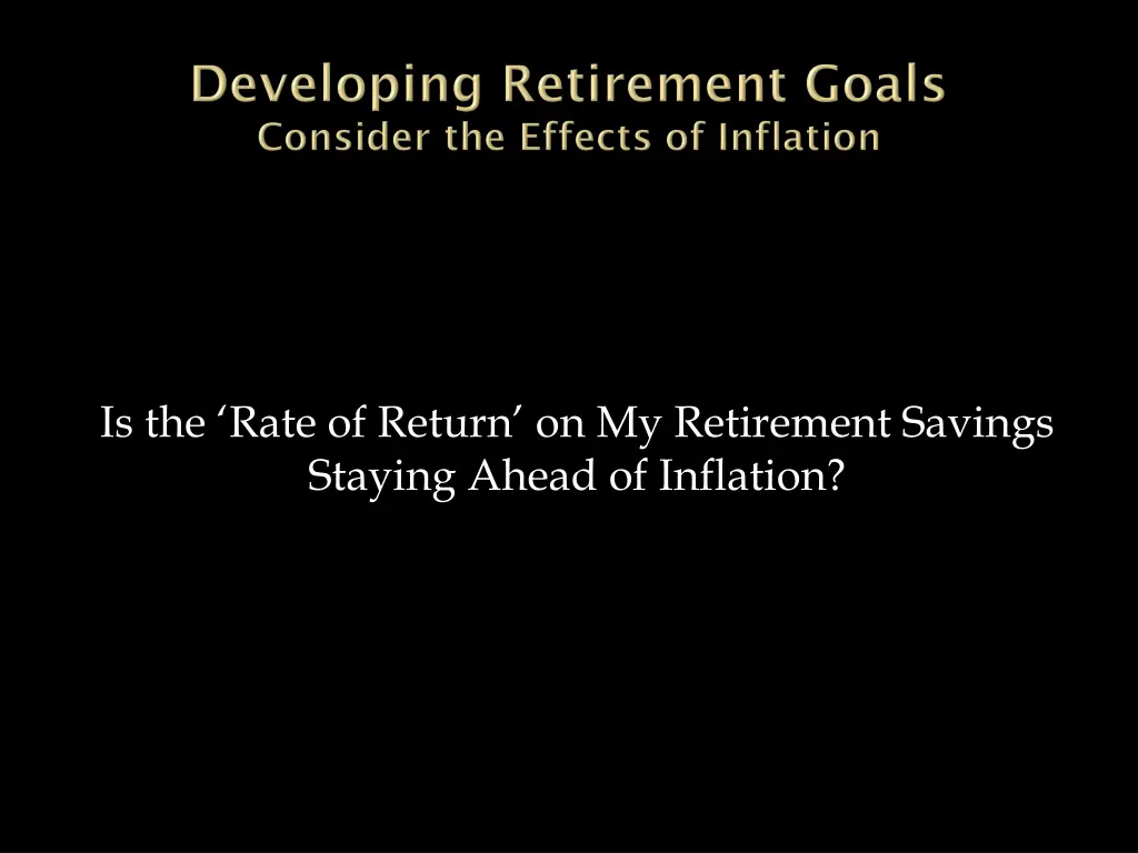 is the rate of return on my retirement savings