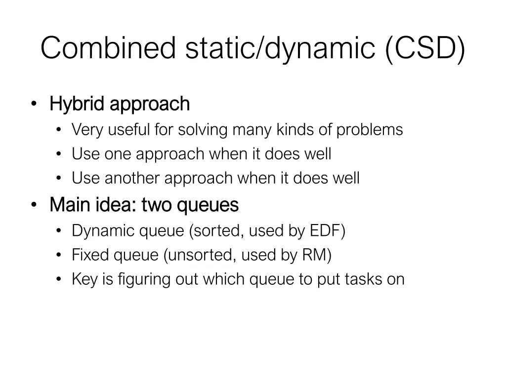combined static dynamic csd
