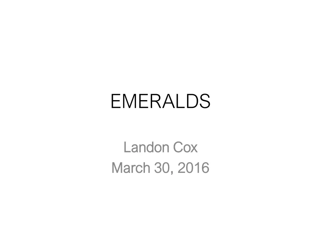 emeralds