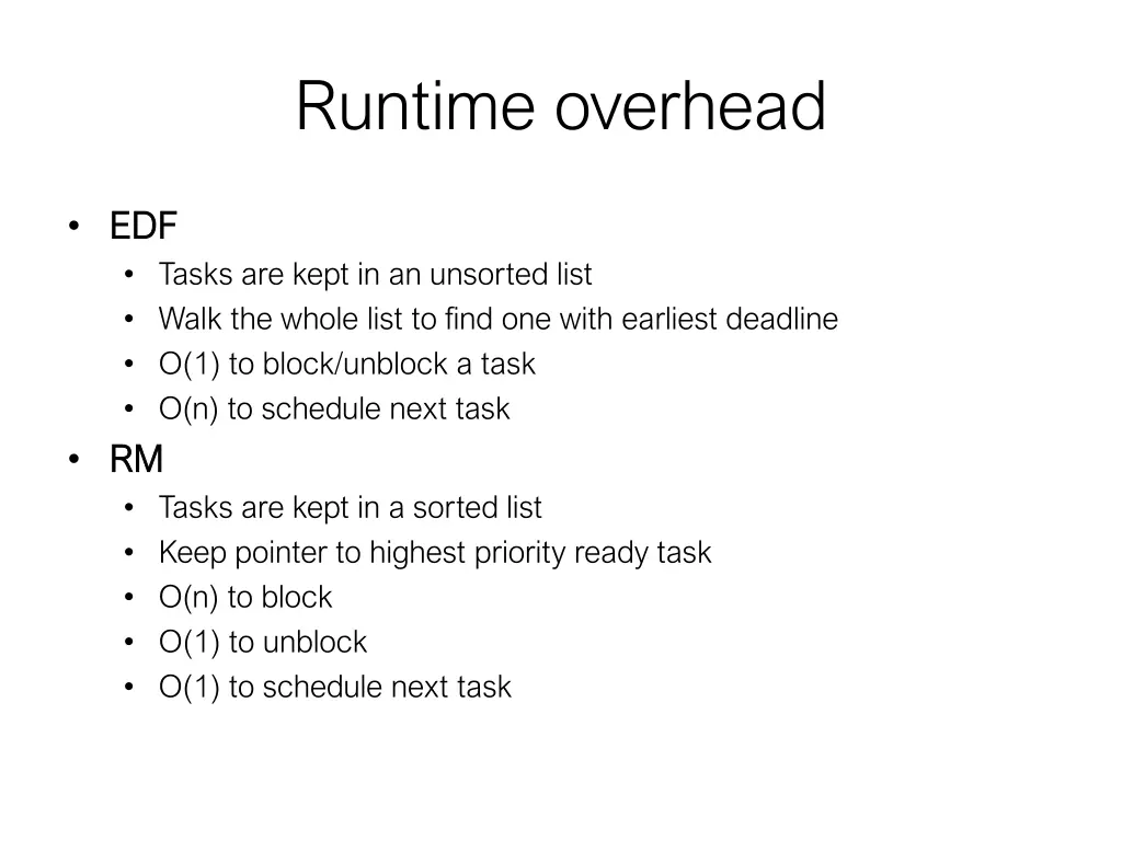 runtime overhead
