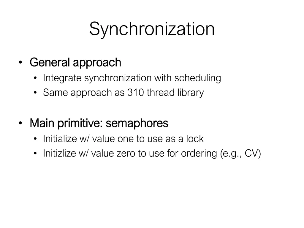 synchronization