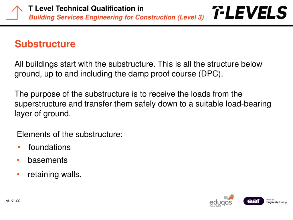t level technical qualification in building 1