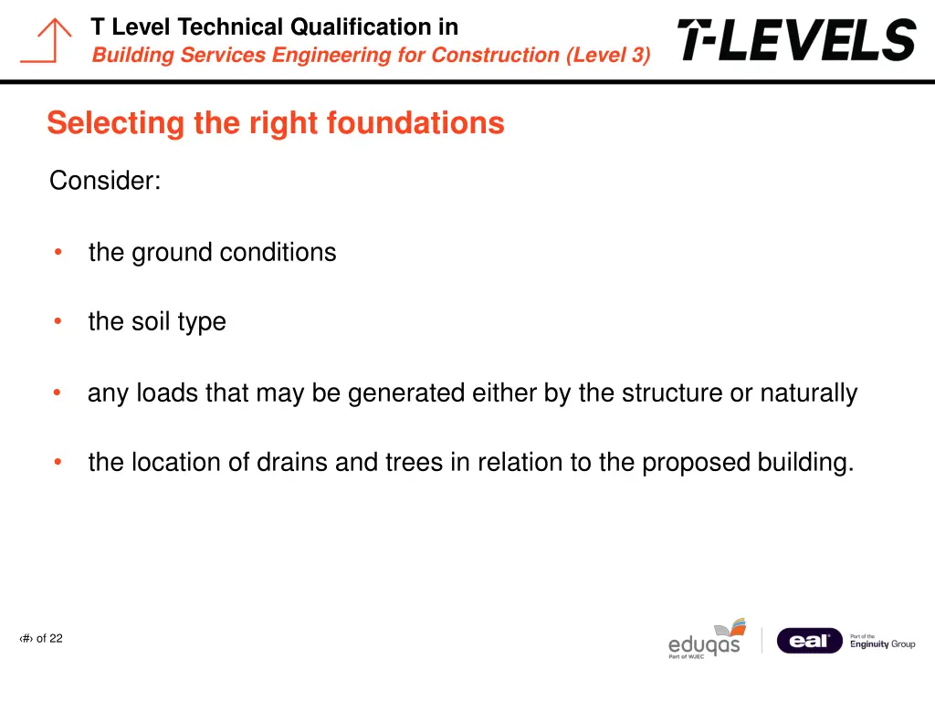 t level technical qualification in building 10