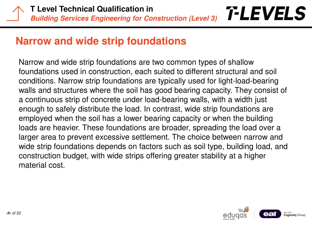 t level technical qualification in building 12