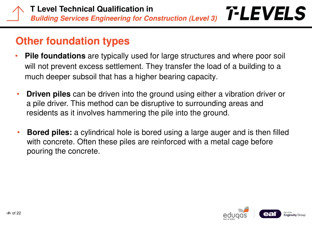 t level technical qualification in building 15