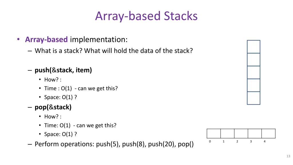 array based stacks 1