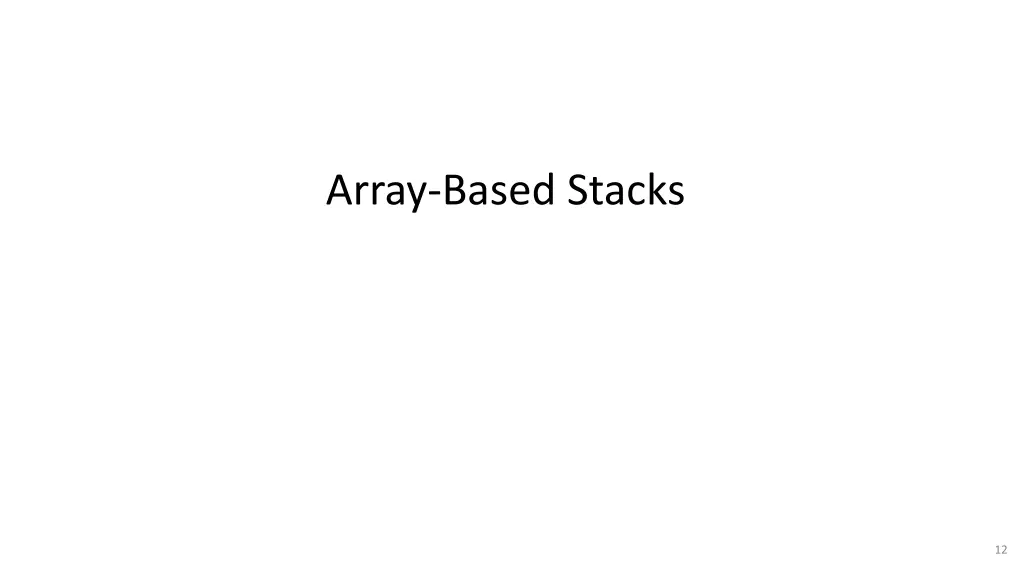 array based stacks