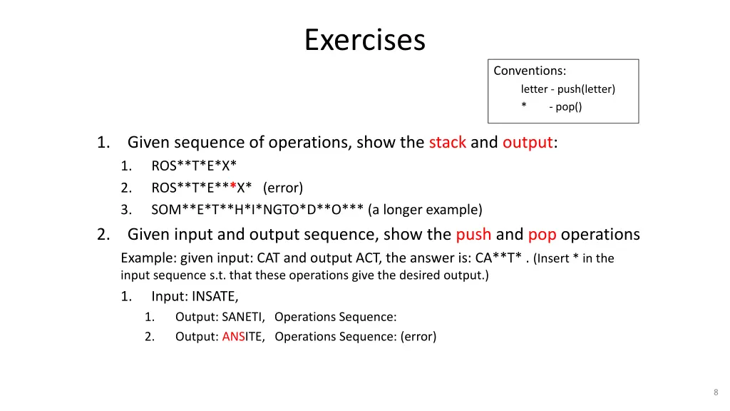exercises