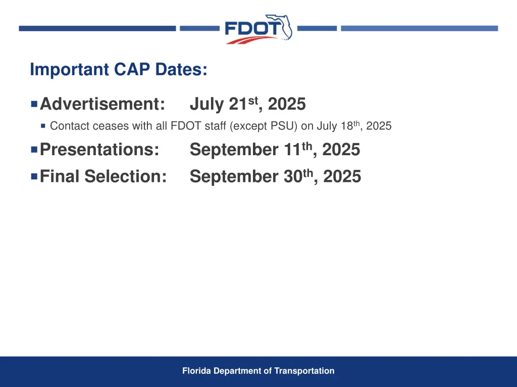 important cap dates