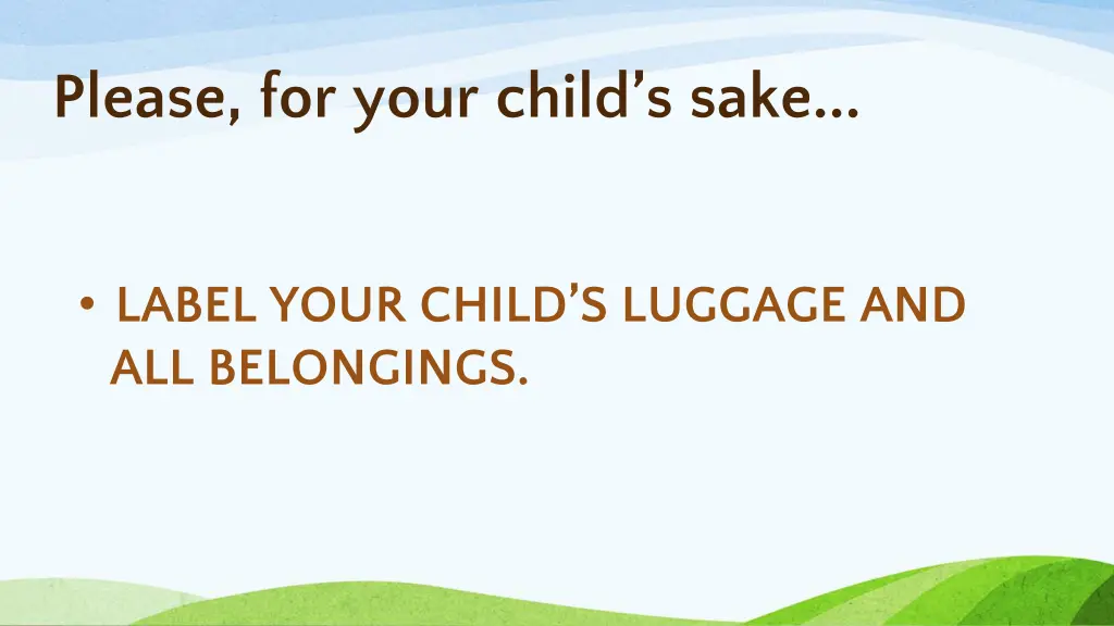 please for your child s sake