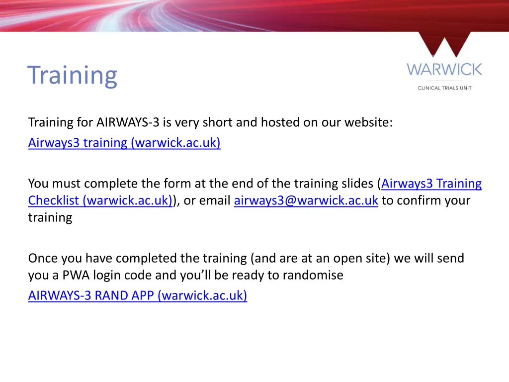 training